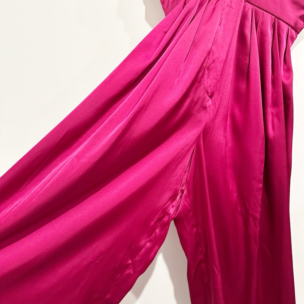 NWT BLUZAT Fuchsia Maxi Draped Jumpsuit Size XS - Picture 14 of 14